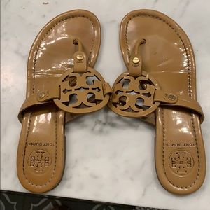 Tory Burch Miller Flat, Tan Patent